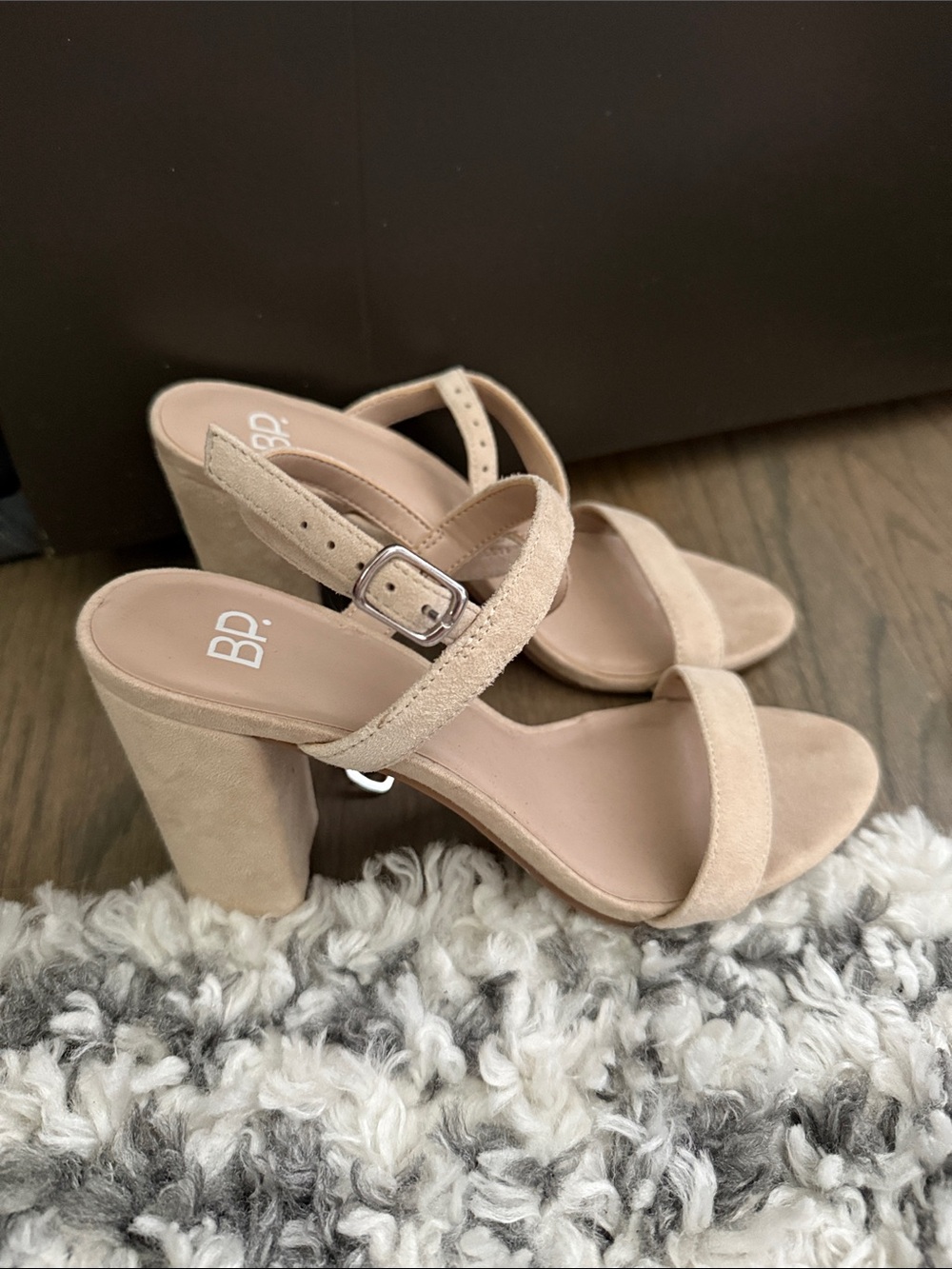 Nude Nappa Leather Heels